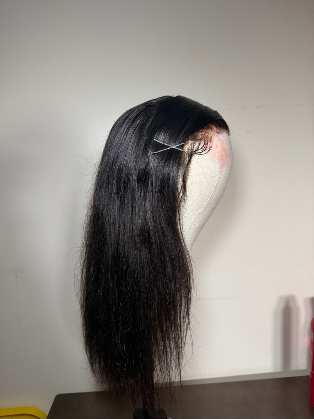 Long Natural Straight Lace Front Wig in Dark Brown